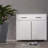 Two Door Side Table-White