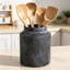 Porte-ustensiles de cuisine en céramique pour comptoir Farmhouse, pot à ustensiles de cuisine rustique rétro, design rétro peint à la main, porte-spatule robuste pour comptoir de cuisine