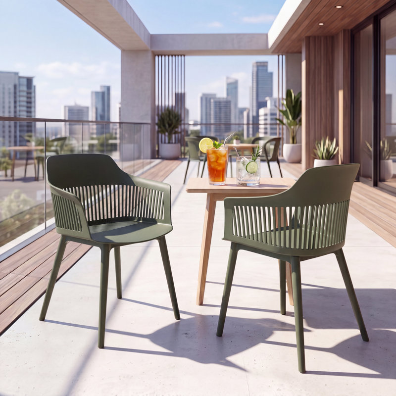 Chaise de terrasse Jacqueline, Vert olive