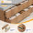 Twin Natural Oak Wood Bed Frame With Built-In Footboard Storage Bench,4 Drawers,Headboard,Heavy Duty,No Box Spring Needed,Mid-Century Modern Style-918864407-918864405