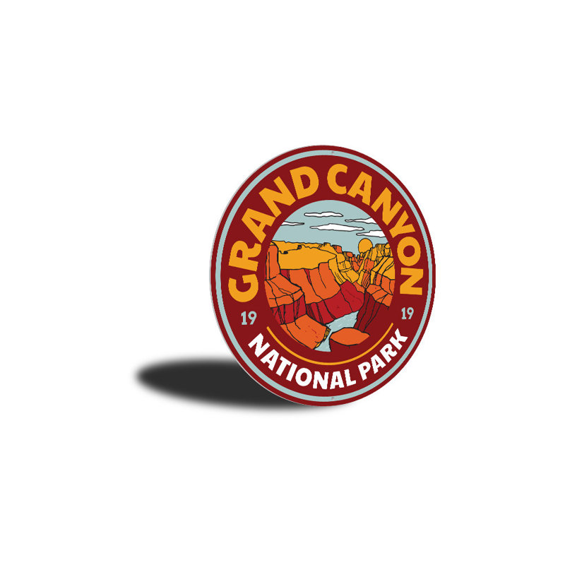 Plaque en aluminium du Grand Canyon, H 18 po x l 18 po x P 0,06 po
