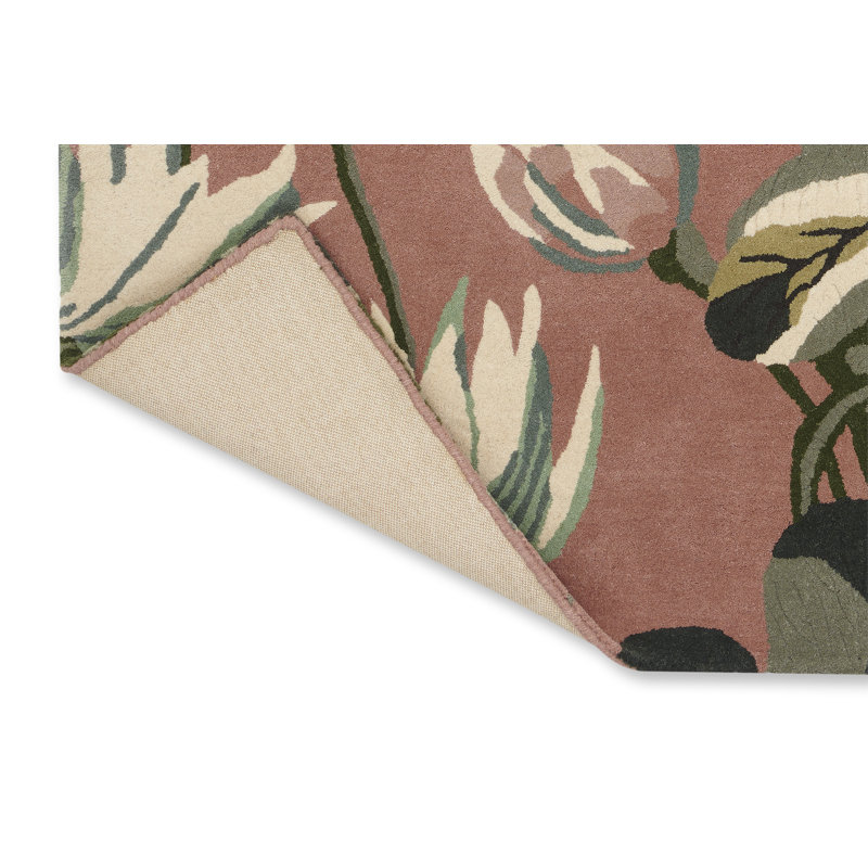 Hand Tufted Wool Floral Area Rug, Rectangle 3'11" x 5'11"