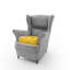 OUTDOOR WATERPROOF BOOSTER CUSHION 45X45 SILVER-846215836