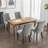 Rayon Cloth Flocking Linen Dining Chairs Channel Kitchen Dinner Chair Comfy Fabric Upholstered Accent Chair For Dining Room With Curved Solid Wood Legs (No Including Dining Table)-783753222