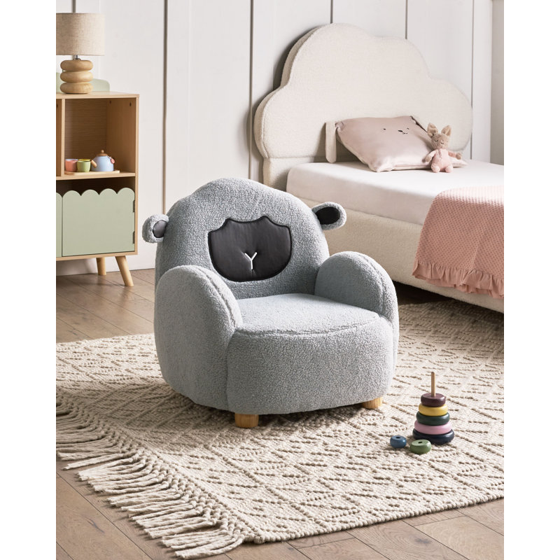 Kids Boucle Armchair Sheep ULA, Brown/Grey