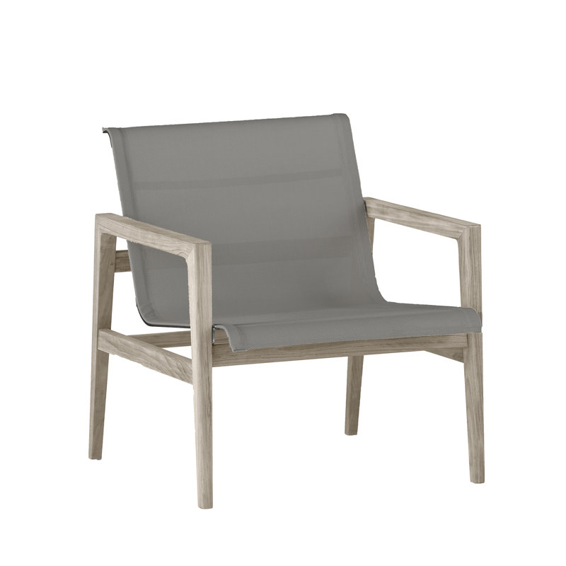 Coast Patio Lounge Chair, Oyster Teak Frame/Gray Sling