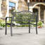 43.7''L Powder Coated Steel Outdoor Bencl