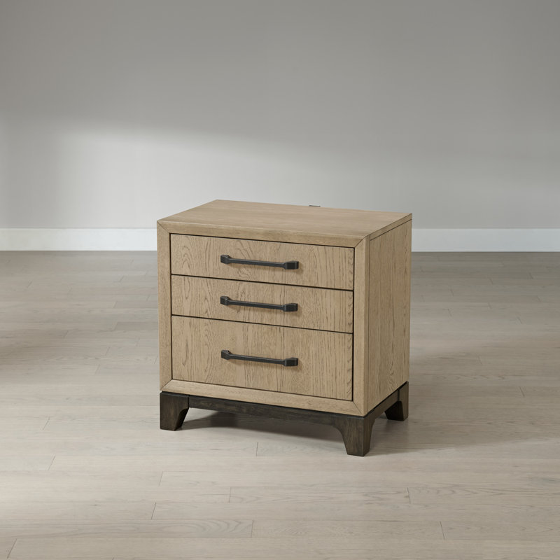 Table de chevet 3 tiroirs Rikiah