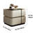 19.7" Italian Light Luxury Cross Nightstand, Solid Wood with Glass Top