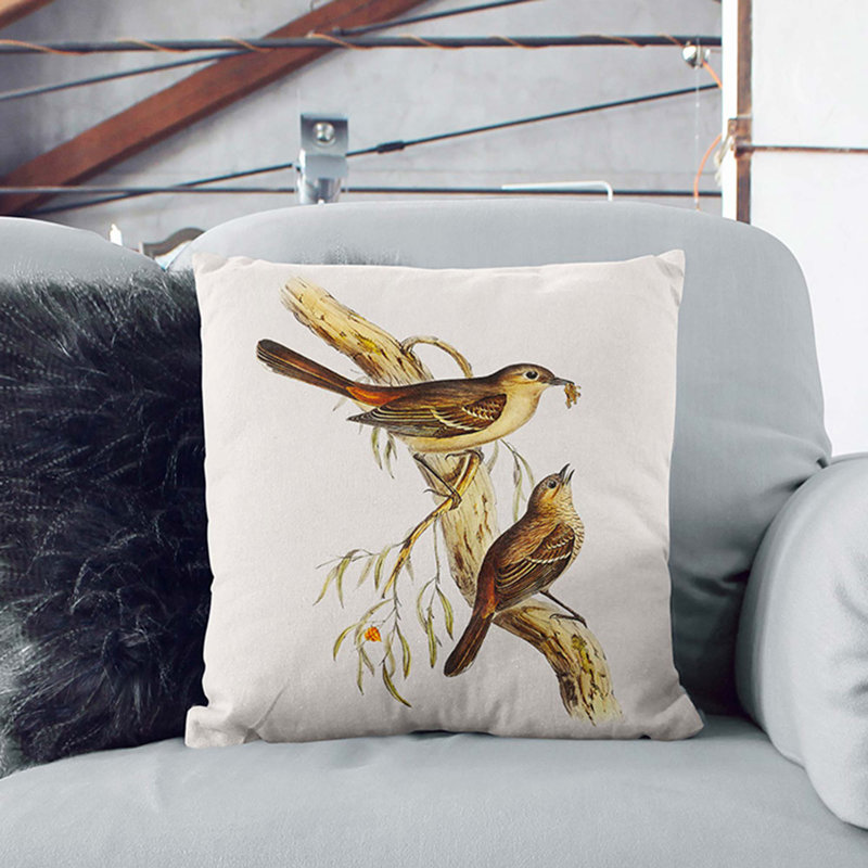 Square Throw Cushion, Black, 40cm H x 40cm W x 15cm D