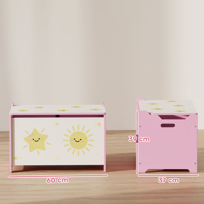Zoomie Kids Toy Box with Bins
