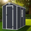 Remise extérieure en résine imperméable 4 x 8 pi avec panneau en PP de 12 mm, fenêtre HD et grand espace de rangement