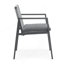 Ensemble de salle à manger d'extérieur, ensemble de 6 chaises en aluminium avec corde et table en aluminium, gris et noir-1858370777-1858370782