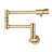 KRAUS Bolden Wall Mount Pot Filler Kitchen Faucet With Retractable Arm In Spot-Free Brushed Brass-118691269