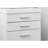 White Laminate Rolling File Cabinet, Storage Drawers For Office Work And Printer Stand Accessory Cabinet On Frame, Laminate,
