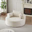 Coussin moelleux en chenille de 55 pouces (140 cm), installation facile, pour salon, garnissage en mousse, chenille simple, aucun assemblage requis, design confortable.
