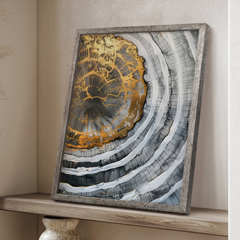 Série ABSTRACT CCxxxi, reproduction encadrée - bois massif, H 21 po x l 17 po