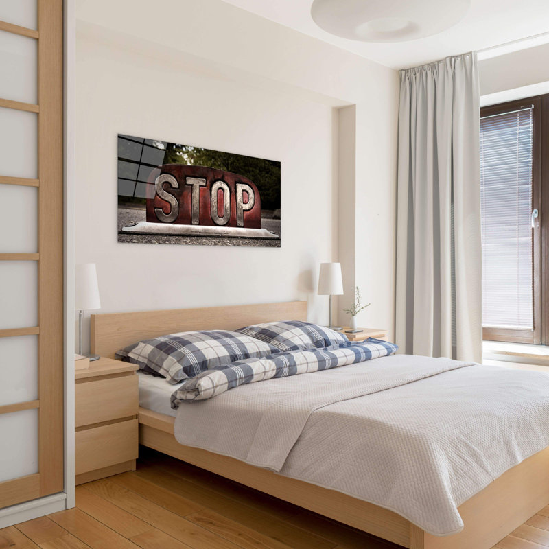 Stop by Art Studio 50cm H x 100cm W High Quality Print on Frameless Panel, Lightweight, Ready to Hang, CrystalArt
