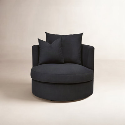 Eugenie Pine Swivel Accent Chair