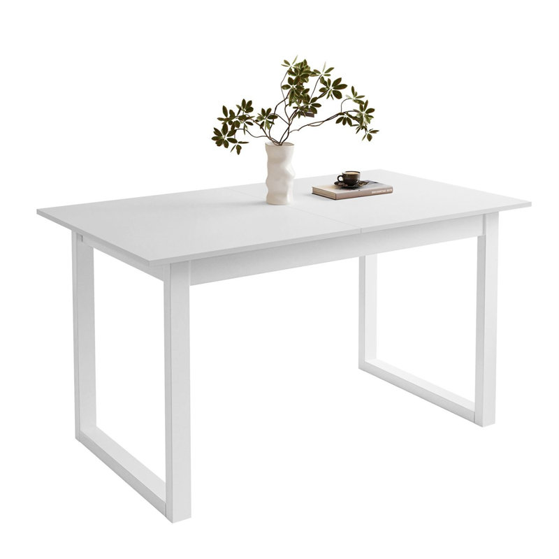 Extendable table ARTON II  140 cm, "U" legs, White, White