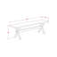 L'ensemble 6 pièces de table et chaises de cuisine contient une table rectangulaire en bois et 4 chaises Parson en simili cuir avec banc, multicolore-1952911940-1952911943