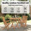 2 - Person Wood Patio Dining Set with Rectangular Table , Cushions Included