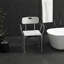Chaise de douche avec dossier et accoudoirs, commode de chevet à hauteur réglable, siège de toilette surélevé pour plus de confort et de sécurité pour les personnes âgées et les personnes à mobilité réduite