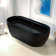 72'' x 35.375'' Freestanding Acrylic Double Ended Bathtub with Wide Rim,  - Available in Glossy White/Black, with 5 Finish Options for Trim