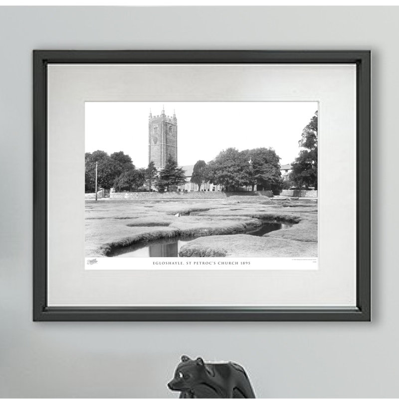 Egloshayle, St Petrocs Church 1895 - Single Picture Frame Print, 45cm H x 60cm W x 2.3cm D