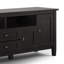Meuble télé en bois massif brun chaud Hickory de 72 po de largeur Warm Shaker pour téléviseur de 80 po ou moins-1404254145