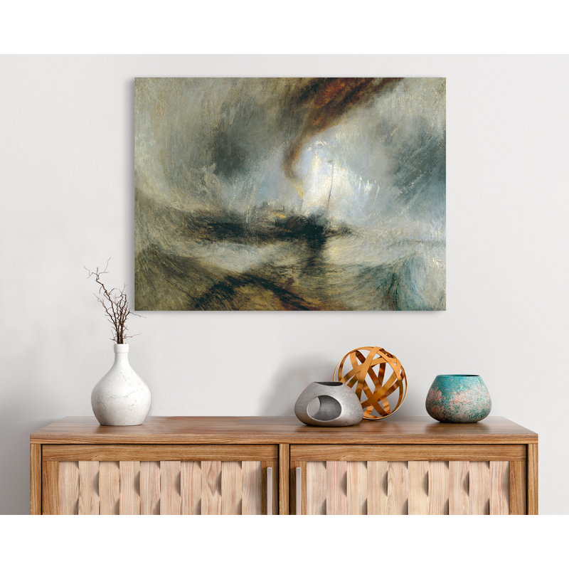 Snow Storm, Steam Boat Off A Harbour's Mouth by William Turner - Wrapped Canvas Painting, 60cm H x 80cm W x 4cm D