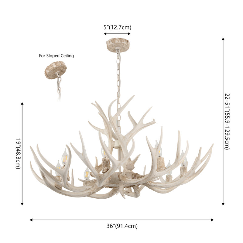 Lustre Rohrbach, Beige, 19" H x 36" W x 36" D