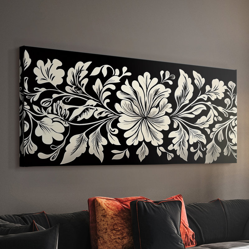 Botanical Series-CXLV III - Toile tendue avec châssis - Prêt à être accroché, H 16 po x l 40 po