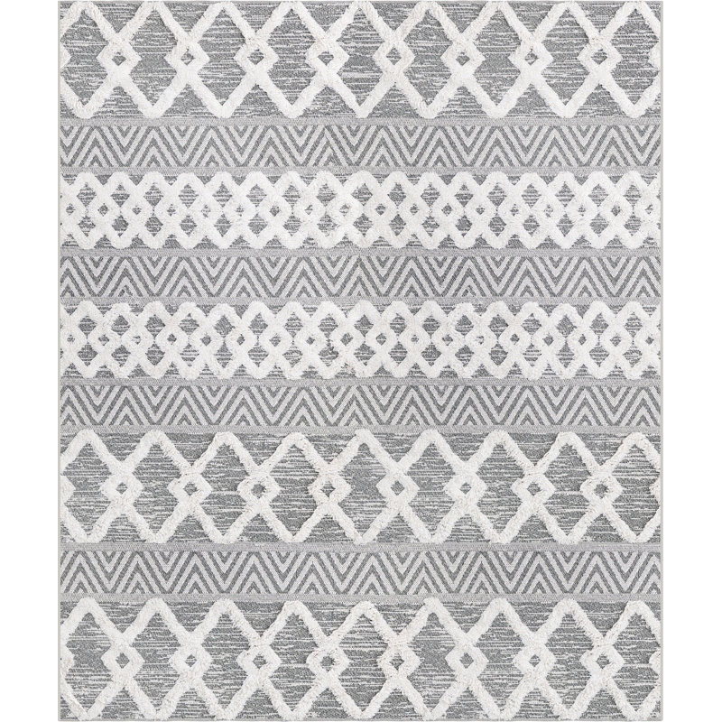 Archie-Jay Cotton Abstract Indoor Rug, Rectangle 9'10" x 12'