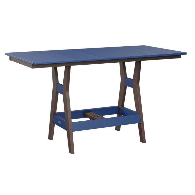 Table rectangulaire à hauteur de comptoir 66 po Berlin Gardens Harbor, 35.5" H x 66" W x 33" D, Chocolat / Brun