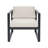 NAVAN OUTDOOR PATIO CLUB CHAIR, SET OF 2, BLACK FRAME WITH BEIGE CUSHION-155832320