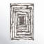 Kass Abstract Hand-Knotted Wool Area Rug in Ivory/Charcoal-1043490718