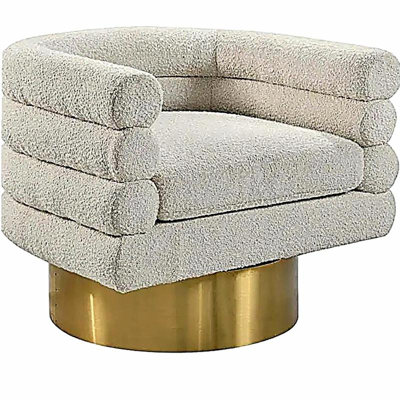 Fauteuil d'appoint pivotant Modern Boucle