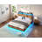 Tryston Floating Bed Frame With Led Lights, Industrial Platform Bed With Charging Station-1129921065-1129837304