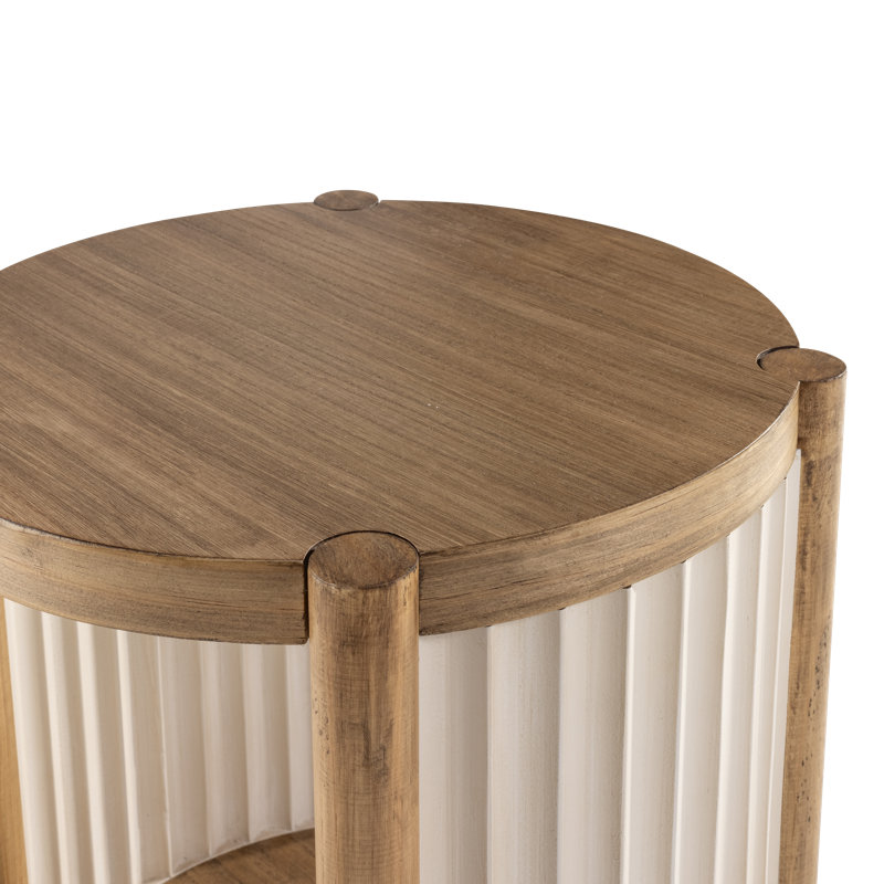 Modern Farmhouse Round End Table