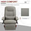 Fauteuil inclinable manuel en similicuir, bois-1144090376