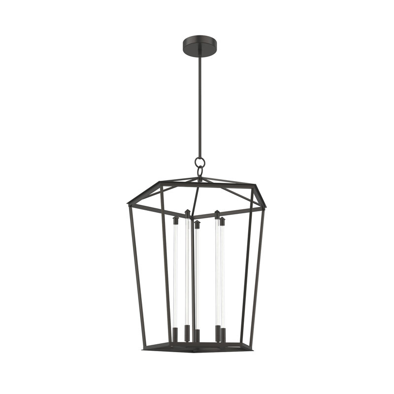 Lustre Delphine, H 80,63 po x l 32,88 po x P 25,25 po, Bronze urbain