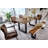 102" Brown And Black Solid Wood And Metal Sled Base Dining Table
