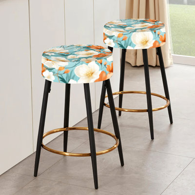 Ensemble de 2 tabourets floraux