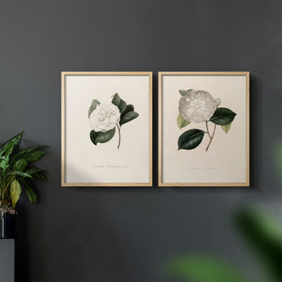 «Vintage Floral XVIII», impression giclée encadrée - ensemble de 2
