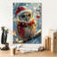 Art mural sur toile The Holiday Aisle® «Owl With Glasses Hat And Shaman (2)» par Momart-496166726