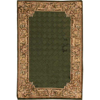 Tapis vert noué à la main de haute qualité
