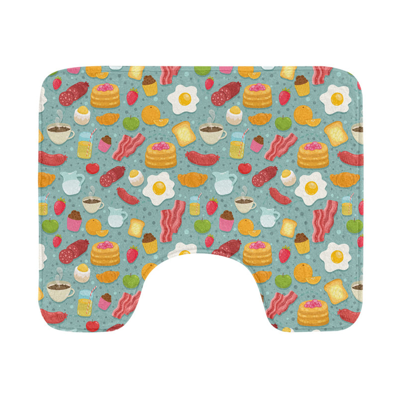 Tapis de salle de bain Bacon Bac U 20 po Multicolor