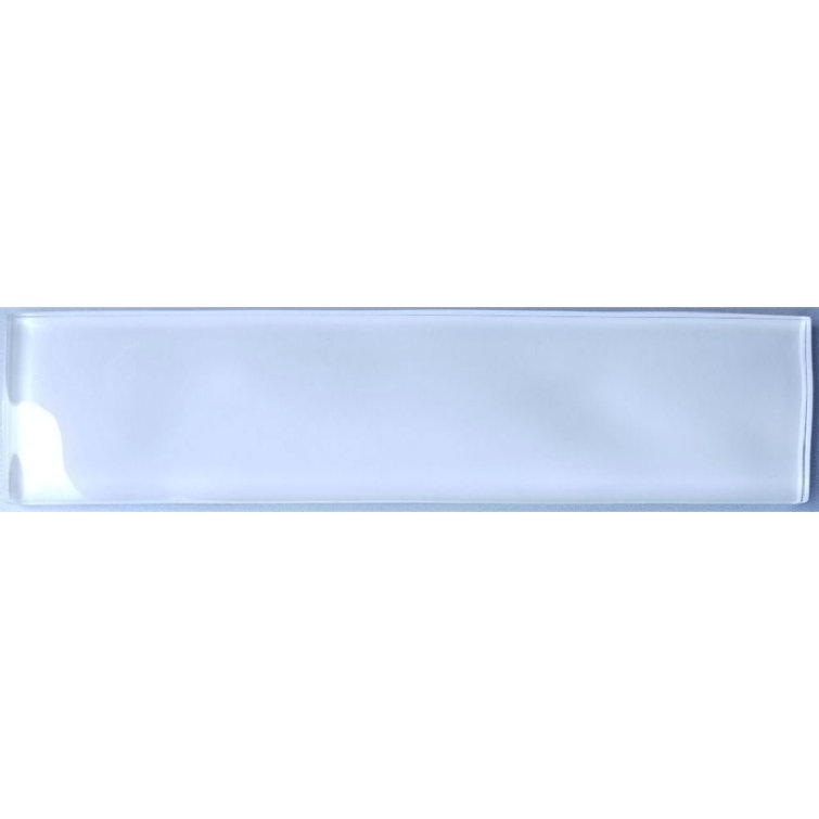 Light Ice 3" x 8" Glass Patterned Wall Tile