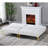 Convertible Sofa Bed Futon With Gold Metal Legs Teddy Fabric